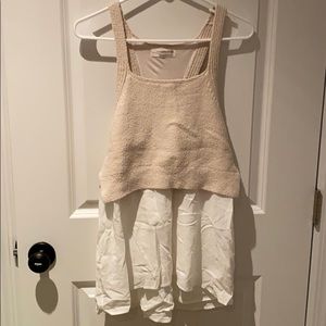 Anthropologie tank. cropped sweater detail. Med
